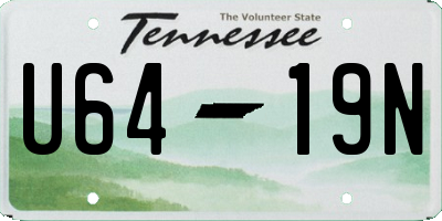 TN license plate U6419N