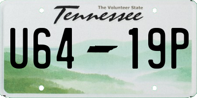TN license plate U6419P