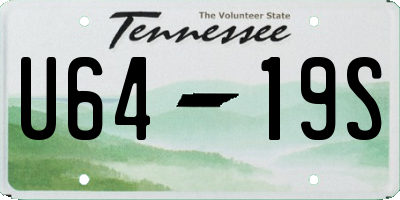 TN license plate U6419S