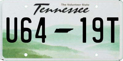 TN license plate U6419T