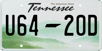 TN license plate U6420D
