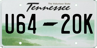TN license plate U6420K