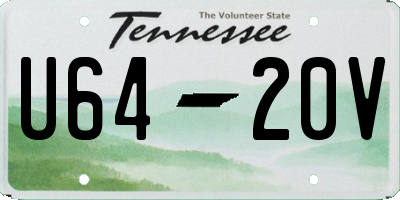 TN license plate U6420V