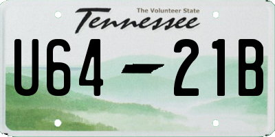 TN license plate U6421B