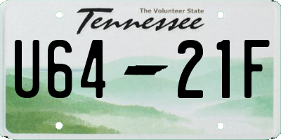 TN license plate U6421F