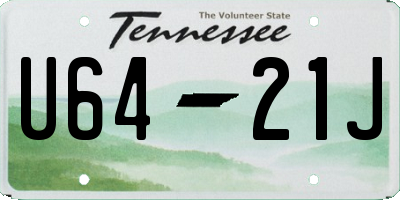 TN license plate U6421J