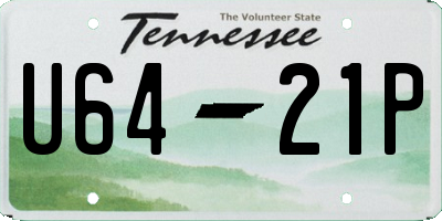 TN license plate U6421P