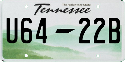 TN license plate U6422B