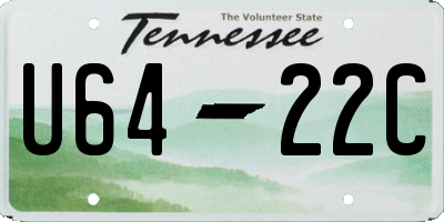 TN license plate U6422C