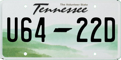 TN license plate U6422D