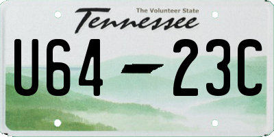 TN license plate U6423C