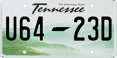 TN license plate U6423D