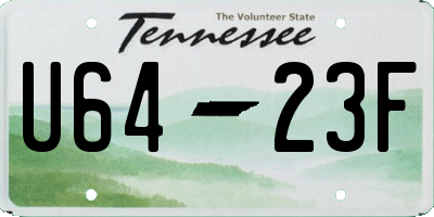 TN license plate U6423F
