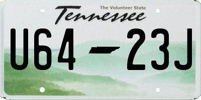 TN license plate U6423J