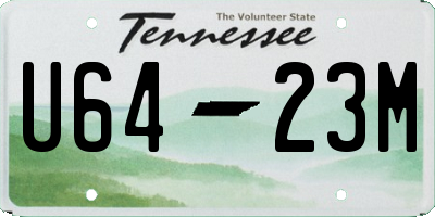 TN license plate U6423M