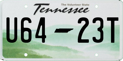 TN license plate U6423T