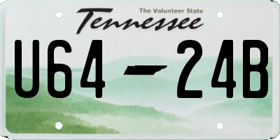 TN license plate U6424B