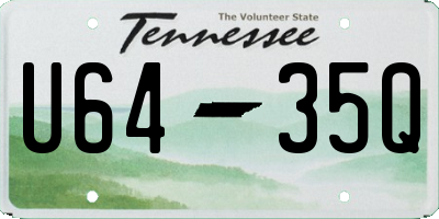 TN license plate U6435Q