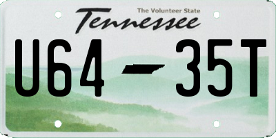 TN license plate U6435T