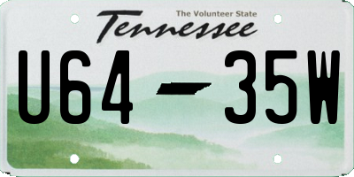 TN license plate U6435W