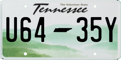 TN license plate U6435Y