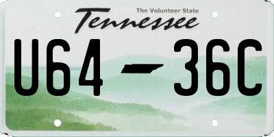 TN license plate U6436C