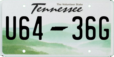 TN license plate U6436G