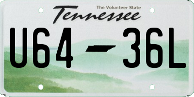TN license plate U6436L
