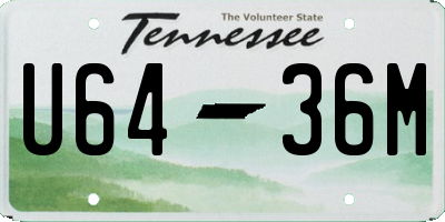 TN license plate U6436M