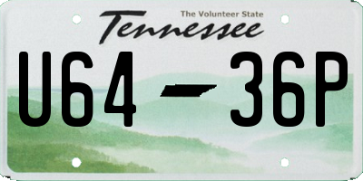 TN license plate U6436P
