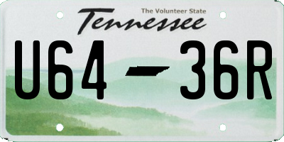 TN license plate U6436R