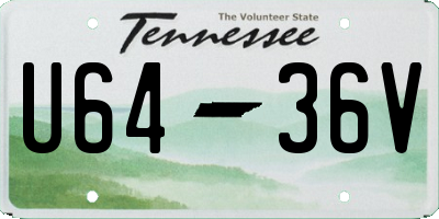 TN license plate U6436V
