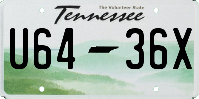 TN license plate U6436X