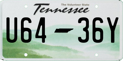 TN license plate U6436Y