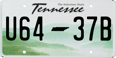 TN license plate U6437B