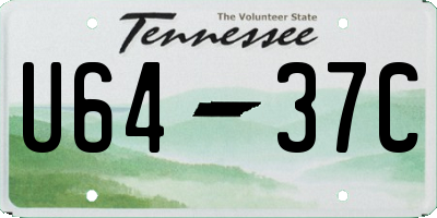 TN license plate U6437C