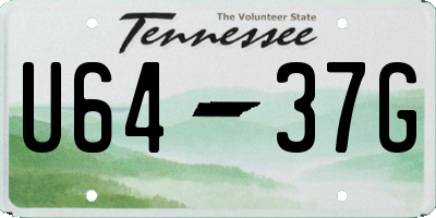 TN license plate U6437G