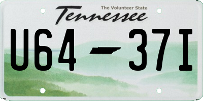 TN license plate U6437I