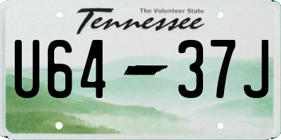 TN license plate U6437J