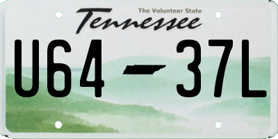 TN license plate U6437L
