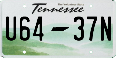 TN license plate U6437N