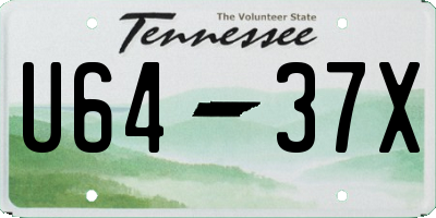 TN license plate U6437X