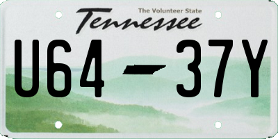 TN license plate U6437Y