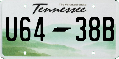 TN license plate U6438B