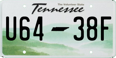 TN license plate U6438F