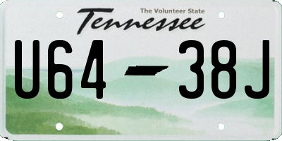 TN license plate U6438J