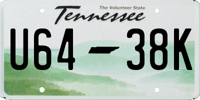 TN license plate U6438K