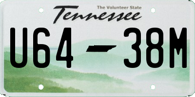 TN license plate U6438M