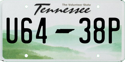 TN license plate U6438P