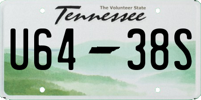 TN license plate U6438S